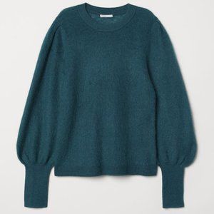 Mohair lantern sleeve sweater